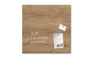 Sigel, Magnethaftendes Glassboard Artverum 480x480, Holz-Optik Natur