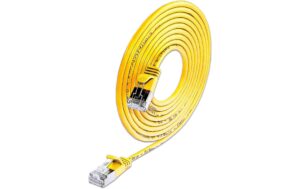 Slim Wirewin Pachkabel: U/FTP, 7.5m, gelb Cat.6, AWG36, 100% Kupfer, geschirmt, 4mm