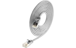 374989 - Mediatech Slim Wirewin Pachkabel: U/FTP, 7.5m, grau Cat.6, AWG36, 100% Kupfer, geschirmt, 4mm
