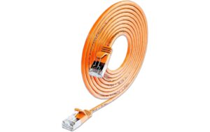 374990 - Mediatech Slim Wirewin Pachkabel: U/FTP, 7.5m, orange Cat.6, AWG36, 100% Kupfer, geschirmt, 4mm