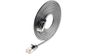 374992 - Mediatech Slim Wirewin Pachkabel: U/FTP, 7.5m,schwarz Cat.6, AWG36, 100% Kupfer, geschirmt, 4mm