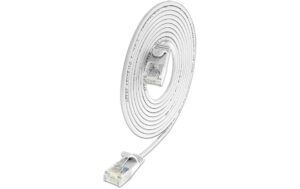 375001 - Mediatech Wirewin Slim Patchkabel: UTP, 7.5m, weiss Cat.6, AWG36, Klinkenschutz, rund, 2.8mm