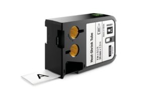 DYMO XTL Heissschrumpfschlauch schwarz auf weiss ,4mm x 2,70m