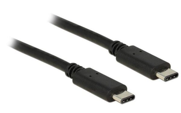 Delock USB2.0-Kabel TypC-TypC: 0.5m, schwarz max. 480Mbps, Typ-C Stecker beidseitig kaufen | Mediatech.ch
