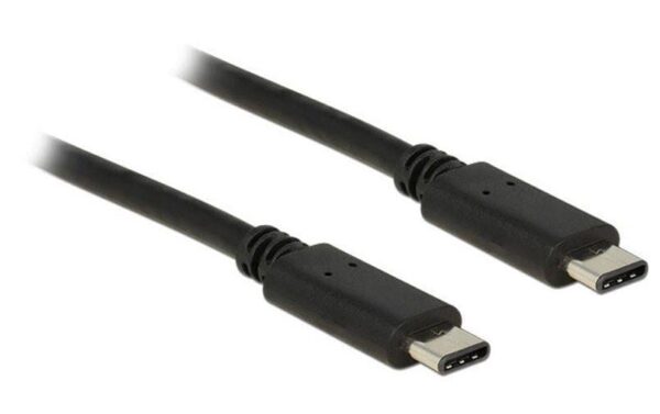 Delock USB2.0-Kabel TypC-TypC: 1m, schwarz max. 480Mbps, Typ-C Stecker beidseitig kaufen | Mediatech.ch
