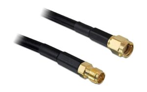 Delock RP-SMA Buchse zu RP-SMA-ST 15m Antennen Verlängerungskabel für 2.4 / 5Ghz