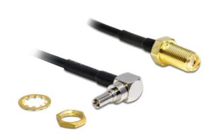 Delock Pigtail Coax Kabel: SMA-Buchse-CRC9-Stecker 20cm, low-loss, für GSM/3G/4GAnt. 90°gew. kaufen | Mediatech.ch