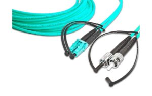 380526 - Mediatech Lightwin LWL Duplex Patchkabel Multimode 50/125µm, LC-ST, 15.0m OM3