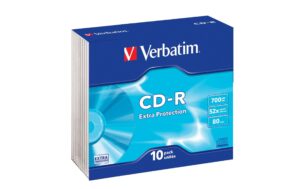 Verbatim CD-R 700MB  10-Pack Slimcase bis 52-fach, nicht bedruckbar