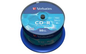 Verbatim CD-R 52x 80Min/700MB 50er Spindel Bis 52-fach, m.Logo/n.bedruckbar