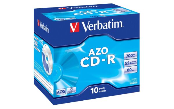 Verbatim CD-R 52x 80Min/700MB 10er Pack Bis 52-fach, m.Logo/n.bedruckbar kaufen Schweiz | Mediatech.ch