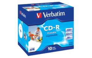 Verbatim CD-R 52x 80Min/700MB 10er Pack Bis 52-fach,Wide printable Surface