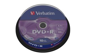Verbatim DVD+R Medien 4.7GB, 16x,10 Spindel n.bedruckbar / mit Logo