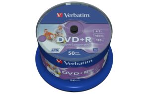 Verbatim DVD+R Medien 4.7GB,16x,50er Spind Wide Photo Printable Surface