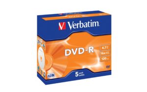 Verbatim DVD-R Medien 4.7GB,16x,5er Pack n.bedruckbar / mit Logo