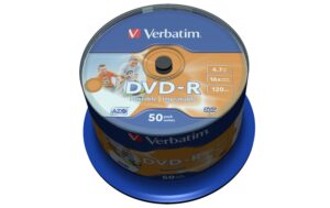 Verbatim DVD-R Medien 4.7GB,16x,50er Spind Wide Photo Printable Surface,Generic Prof.