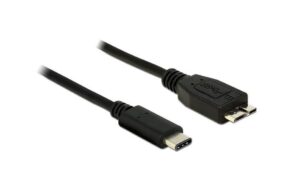 Delock USB3.1 Kabel MicroB St. - Typ-C St. 1m, 10Gbps, Gen2, schwarz