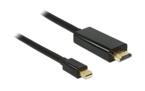 Delock MiniDisplayPort - HDMI, 2m Schwarz, HDMI-A