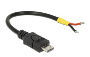 Delock USB Micro-B Kabel - 2Pol Strom, 10cm für Raspberry Pi Stromversorgung kaufen Schweiz | Mediatech.ch