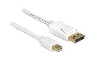 Delock Mini-DP auf DP, 7m, V1.2, 4K support Mini-Displayport zu Displayport, weiss