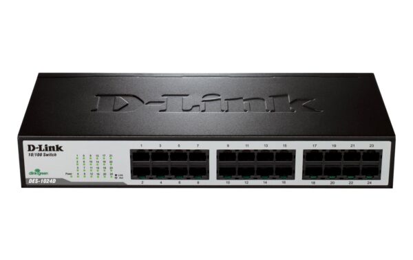 41037 - Mediatech D-Link DES-1024D: 24Port Switch, 100Mbps Kit für 19, Auto-Uplink, lüfterlos kaufen Schweiz | Mediatech.ch