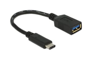 Delock USB3.1 Adapter A-Buchse-TypC Stecker 0.15m, 5Gbps, Gen1, schwarz kaufen Schweiz | Mediatech.ch