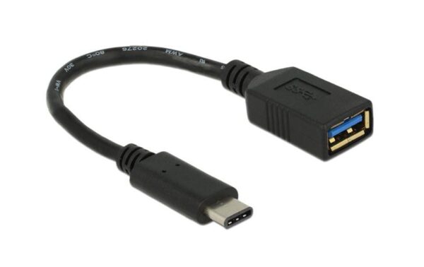 412609 - Mediatech Delock USB3.1 Adapter A-Buchse-TypC Stecker 0.15m, 5Gbps, Gen1, schwarz kaufen Schweiz | Mediatech.ch