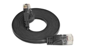 413869 - Mediatech Wirewin Slim Patchkabel: UTP, 0.15m,schwarz Cat.6, AWG36, Klinkenschutz, Längenaufdruck