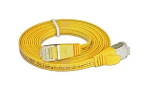 Wirewin Slim Patchkabel: STP, 0.15m, gelb Cat.6, AWG36, Klinkenschutz, Längenaufdruck
