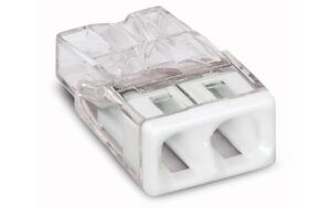 Wago Steckklemme Contact COMPACT 2-fach 2L 0.5-2.5mm2 24A, weiss, 100 Stück