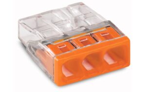Wago Steckklemme Contact COMPACT 3-fach 3L 0.5-2.5mm2 24A, orange, 100 Stück