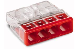 Wago Steckklemme Contact COMPACT 4-fach 4L 0.5-2.5mm2 24A, rot, 100 Stück