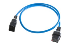 IECLock Netzkabel 1.0m blau IECLock C19 - C20, 3x1.5mm2, H05VV-F
