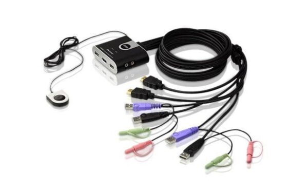 Aten CS692: HDMI KVM Switch, 2Port, Audio USB2.0, 2x integrierte KVM HDMI Kabel