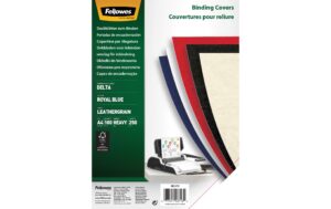 Fellowes Deckblatt Rückseite, 250g royalblau, Lederstruktur, 100 Stk. kaufen | Mediatech.ch