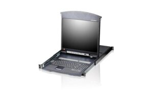 Aten 19 TFT KVM Switch für 1HE Rack mit CH-Tastatur, VGA, USB, Kat-KVM