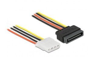 SATA/Molex Adapterkabel, 20cm Adapter für SATA zu Molex 4Pin