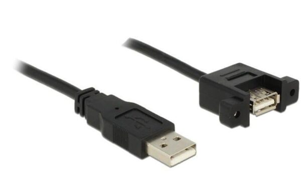 432067 - Mediatech Delock USB2.0-Kabel A-A: 1m, zum einseitig Einbau Stecker-Buchse, mit Schrauben kaufen | Mediatech.ch