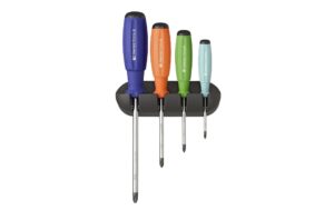 PB Schraubenziehersatz Swissgrip PB 8242 4-teilig mit Wandhalter, Rainbow