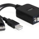 Monitoradapter DP zu DVI24+5-Bu, aktiv DP Stecker zu DVI24+5-Bu 20cm, schwarz