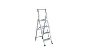 Technocraft Design Leiter mit vier Stufen Höhe 154 cm, 4 Stufen, extra schmal