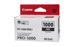 Tinte Canon PFI-1000PBK photo black photo black, Inhalt: 80ml