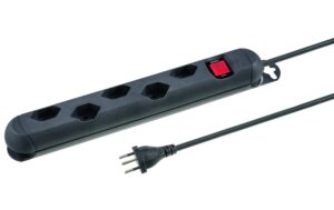 466351 - Mediatech STEFFEN STEBA STRONG Steckerleiste 5xT13 Steckdosen quer, schwarz, 3m Kabel kaufen Schweiz | Mediatech.ch