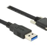 USB3.0 Kabel, 1m, A-MicroB A-Stecker auf MicroB Stecker verschraubbar