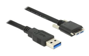 USB3.0 Kabel, 1m, A-MicroB A-Stecker auf MicroB Stecker verschraubbar