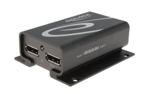 Delock 2Port Displayport Switchbox Ein Monitor/Beamer an 2 PCs, manuell,& IR