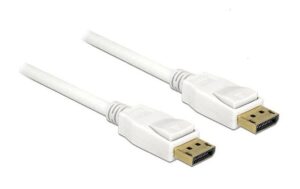 483188 - Mediatech Delock DisplayPort - Displayport Kabel, 1m Weiss, Auflösung bis 3820 x 2160 @ 60 Hz
