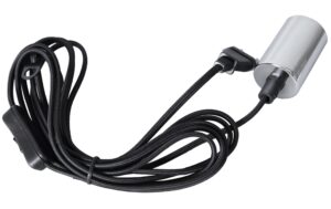 485782 - Mediatech Star Trading Kabelleuchte mit Switch 3.5M E27 Chrom Textilkabel schwarz, Indoor kaufen | Mediatech.ch