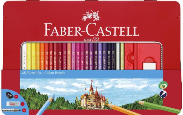 Faber-Castell Classic Colours Hexagonal Geschenkbox 48 Stifte