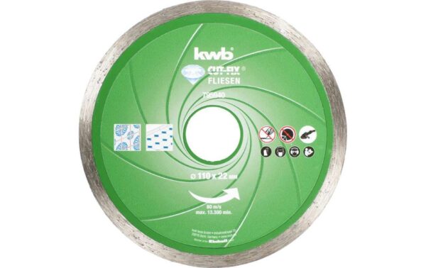 492701 - Mediatech kwb Diamant-Trennscheibe Fliesen 110